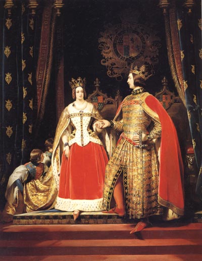 Queen Victoria and Prince Albert at the Bal Costume of 12 may 1842
